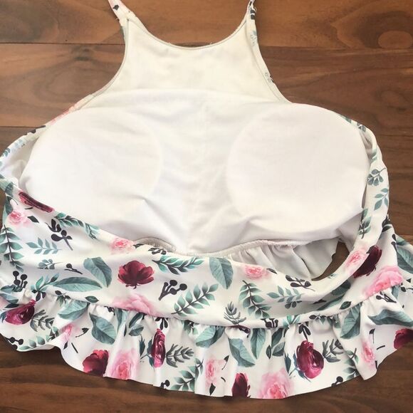 Floral high neck tankini, XL - Picture 3 of 4